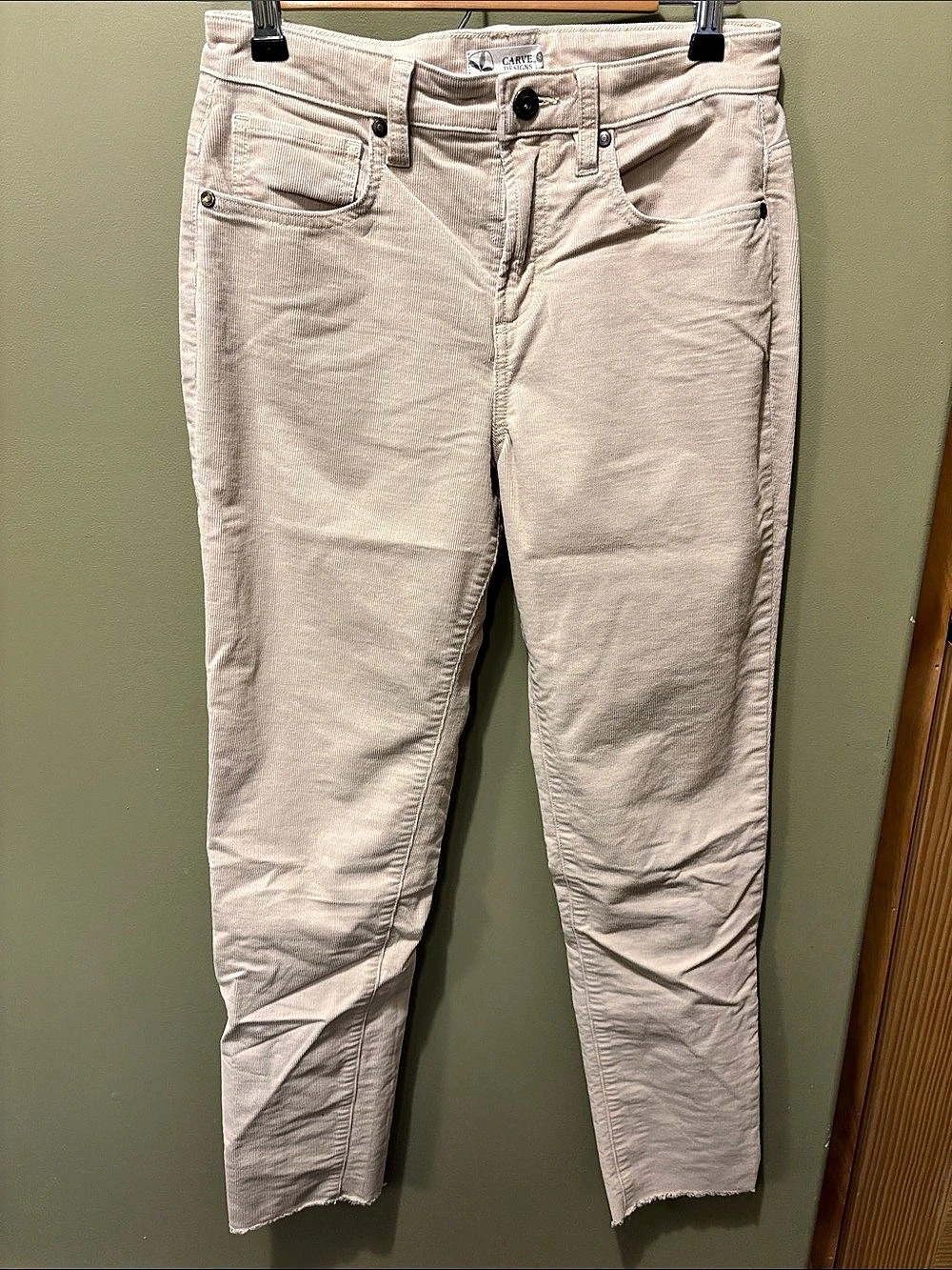 Carve Skyler Skinny Cord Skinny Pants in Off-White